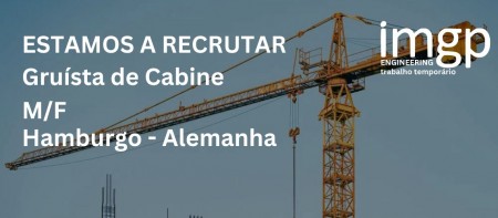 Gru&iacute;sta de Cabine (M/F) &mdash; Hamburgo, Alemanha